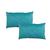 Par de Almofada  Retangular Suede Drapeada Baguete 30x50 Tiffany