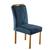 Par de Cadeiras Rubi em Madeira Maciça e Tecido Azul Turquesa Móveis Mix Azul Turquesa