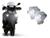 Par Farol U5 Led Auxiliar Neblina Milha Moto Aluminio Preto