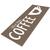 Passadeira Para Cozinha Coffee 160x50 Antiderrapante Marrom