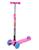 Patinete Infantil 4 Rodas LED Altura Ajustável Scotter 40kg Rosa