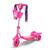 Patinete Infantil Luz De Led 3 Rodas Com Cesta Rosa Ou Azul Rosa