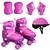 Patins 4 Rodas 30 Ao 41 Feminino Roller Ajustável Menina - Dm Toys Rosa