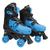 Patins 4 Rodas Clássico Azul E Preto Menino Roller Skate Ajustável - Dm Toys Azul