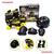 Patins Infantil Roller 4 Rodas Preto + Kit Proteção Unitoys Preto, 34, 37