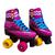 Patins Infantil Roller Quad Criança Vários Tamanhos Esporte Clássico Divertido Com Freio Importway Rosa 34, 35