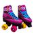 Patins Infantil Roller Quad Criança Vários Tamanhos Esporte Clássico Divertido Com Freio Importway Rosa 36, 37