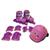Patins Inline Tradicional Ajustável Com Kit De Proteção Completo DMR6544 Rosa