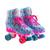 Patins Retrô Clássico 4 rodas Quad Roller Azul ou Rosa c/ Led Tam.33/34 - BBR Toys Azul