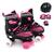 Patins Roller Com Kit De Proteção Infantil Numero 34 Ao 37 Preto