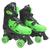 Patins Roller Radical 4 Rodas Ajustável Com Freio - Dm Toys Verde