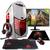 PC Gamer G-FIRE htg-308 AMD A6 7400K 8GB (Radeon R5 2GB Integrada) 1TB monitor 18,5 Vermelho