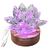 Pedra Cristal Flor de Lótus Luz Led Lembrancinha KIT062 KIT063 COLORIDO