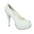 Peep Toe Hellen Suzan Meia Pata Salto 12 Gliter Íris Branco