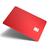 Pelicula Adesiva Cartão De Crédito Débito 03 unidades Vermelho