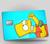 Pelicula Adesiva Cartão De Crédito Débito Simpsons 03 Unidades  03