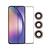 Película Frontal Vidro 3D Full Cover + Película Lente Câmera Strass Brilho Diamante Para Celular Samsung A54 Strass Rosa