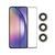 Película Frontal Vidro 3D Full Cover + Película Lente Câmera Strass Brilho Diamante Para Celular Samsung A54 Strass Prata