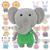 Pelúcia Amiguinhos da Floresta 30cm Plush Antialérgico Vários Modelos Para Escolher Bichinhos Animais Fazenda Safari Elefante