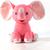 Pelúcia Elefante Feliz 20 Cm - Love Elefante rosa