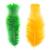 Penas Coloridas Pena de Galinha 200 Und p/ peteca artesanato Verde e Amarelo