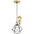 Pendente Aramado Diamante Luminária Lustre Retrô Balcão + Lâmpada Led ST64 Vintage Teto Preto/Dourado