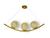 Pendente Lustre Haven Jabuticaba Curvo 3 Globos dourado