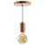 Pendente Soquete Copinho E27 + Led 4w G95 Rose Gold