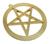 Pentagrama Esotérico Estrela de 5 Pontas Talismã Místico de Proteção 1o Dourado