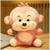 Pequeno Urso de Pelúcia - Tamanho: 24cm (Coleção Animais) Macaco rosa