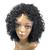 Peruca Lace Wig Afro Cacheada Modelo Sonya Fibra Premium Curta Castanho Escuro