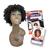 Peruca Lace Wig Cacheada Afro Curta 25cm Orgânica Premium Castanho Médio