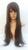 Peruca Lace Wig Lisa Castanho Acobreada Fibra Futura 70cm Castanho acobreado