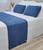 PESEIRA MANTA TRICO CASAL QUEEN 230X60cm +2 CAPA DE ALMOFADA C11 blue