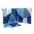 Peseira SOLTEIRO + 1 Capa de Almofadas 40x40cm Piquet Mosaico Azul