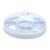 Petisqueira de Plastico Redonda 5 Divisória Decorativa C/ Tampa Petiscos Frios Branca