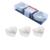 Petisqueira De Porcelana Coração 09 Cm 03 Peças Branco Branco