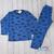 Pijama Conjunto Soft Menino Menina Inverno Tamanho p ao 14 infantil juvenil Azul dino preto