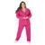 Pijama Feminino Americano Plus Size Manga Longa Calça Adulto Meia Malha Marca Victory Pink