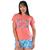 Pijama Feminino com Manga Confortável Shortdoll Verão Borboleta salmon