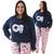 Pijama Feminino Longo Plus Size Inverno Frio Lindo Donuts azul