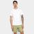 Pijama Hering Curto Gola V Mini Print Masculino Branco, Bege