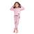 Pijama Infantil de Frio Feminino Manga Comprida e Calça Longa Inverno Urso Urso rosa