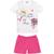 Pijama Infantil Manga Curta Menina 4 ao 8 Malwee Ref. 83332 Branco