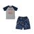 Pijama Infantil Manga Curta Menino Pulla Bulla Ref. 46552 Cinza escuro