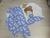 Pijama infantil meia estação  menina kyly 4-6-8 Branco com azul