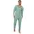 Pijama Longo Masculino de Inverno Comprido Adulto Verde