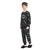 Pijama Manga Longa Infantil Masculino Preto Cor com Amor Preto