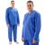 Pijama Masculino De Frio Adulto Inverno Longo Plus Size Liso Azul