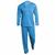 Pijama Masculino de Frio Inverno Manga Longa Cor Lisa Azul claro